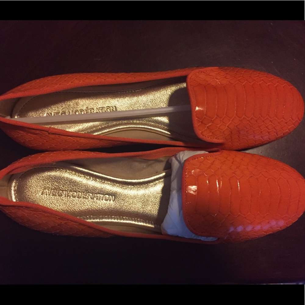 NWT - Avec Moderation shoes orange size 8 made in Italy